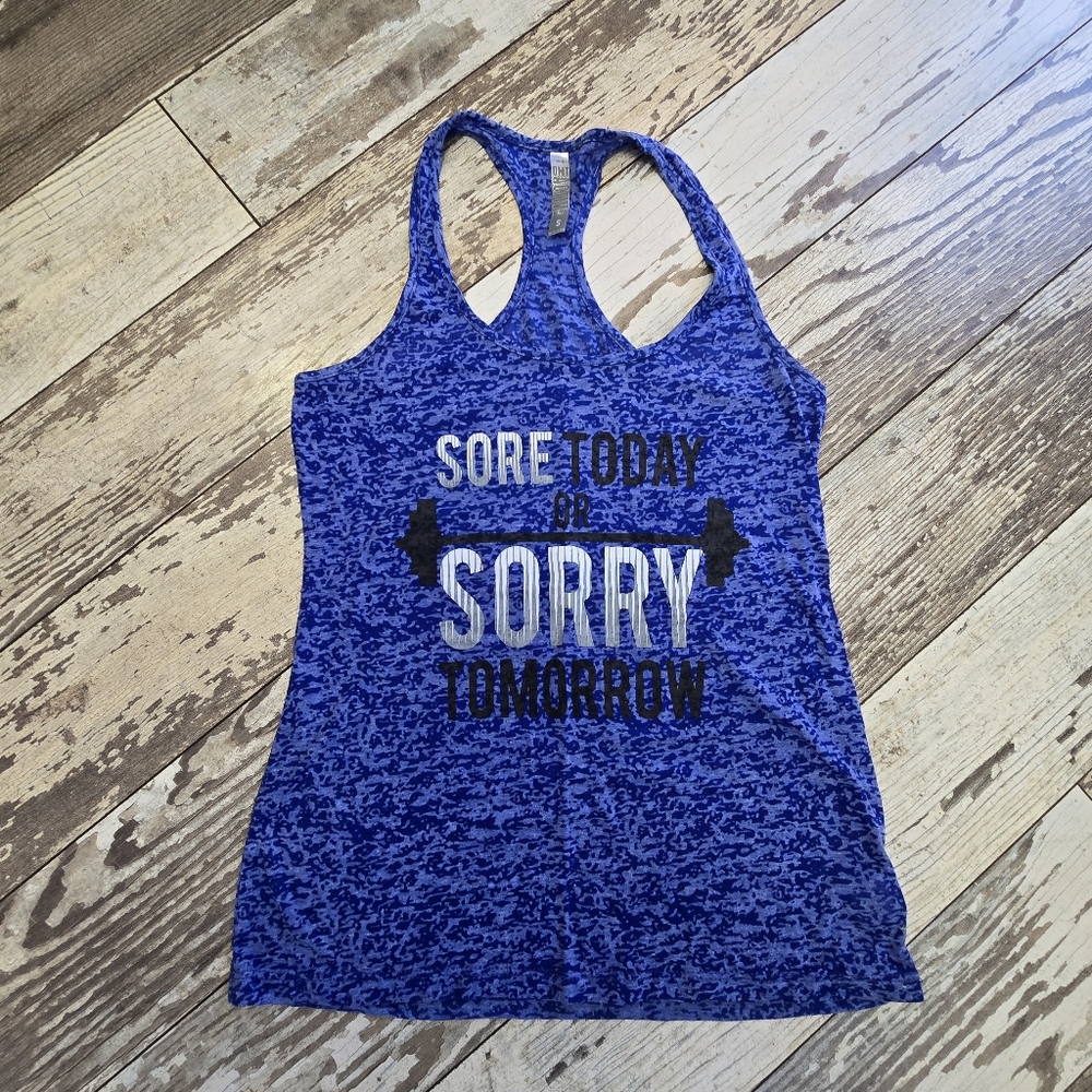 OMT Active Blue Razorback Women's Tank Top Size Small